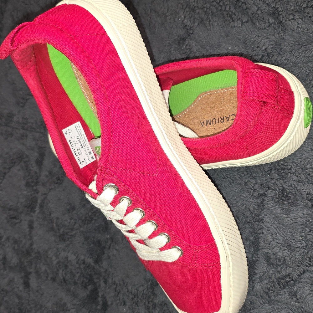 Cariuma Red Womens Canvas Sneakers Size 10.5 (Candice #13)